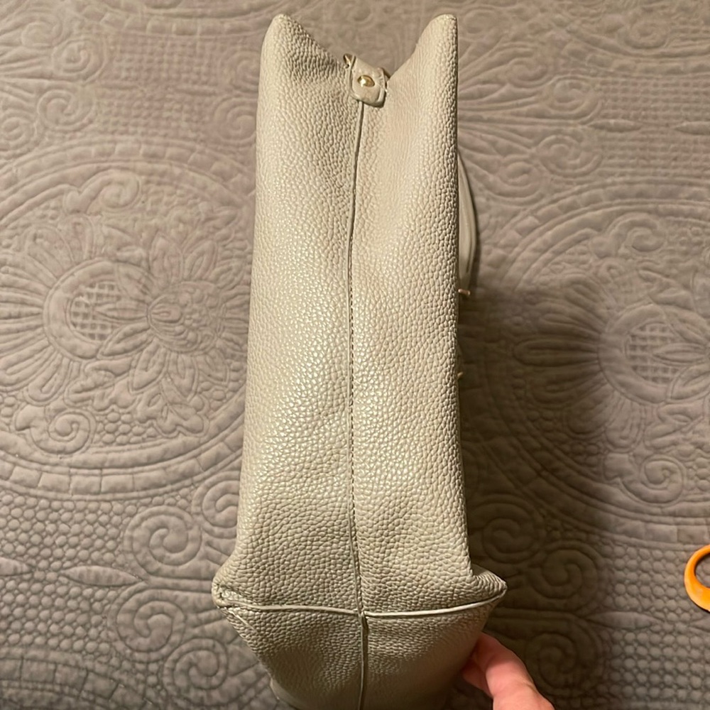 BCBG Beige Vegan Leather Tote Bag - Picture 5 of 15